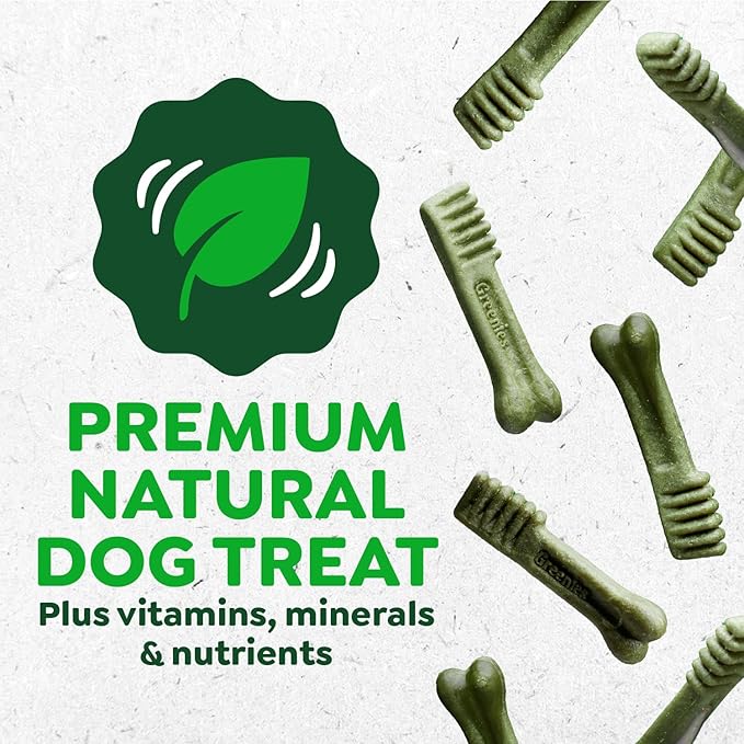 Greenies Veterinarian-Recommended Adult Natural Dental Dog Treats Large Size, Dog Dental Chews, Original Flavor, 27 oz. Pack, 17 Count
