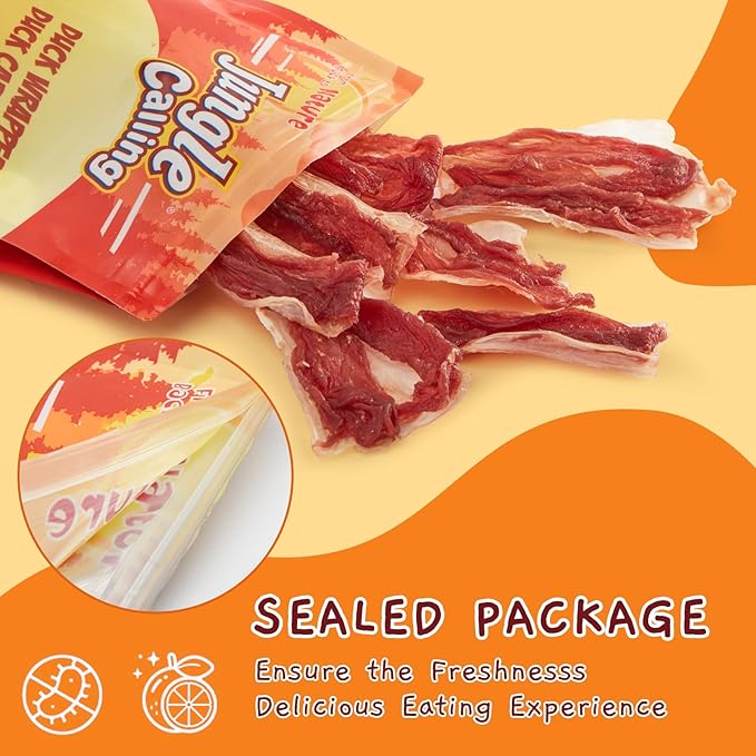 Jungle Calling Duck Wrapped Bones Dog Treats, Made with Real Meat & Cartilage, Rawhide Free Dogs Snacks,Healthy, Easily Digestible, and High Protein Chews Bone Treat, About 21 Count (Pack of 2)