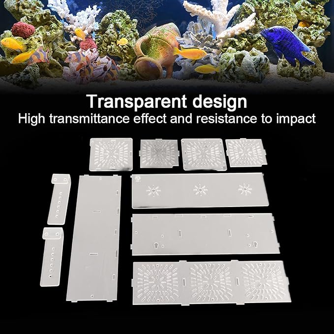 Acrylic Transparent Fish Tank Breeding Isolation Box, Aquarium Hatchery Incubator Holder with Adjustable Height and Dual Fixation for Freshwater Saltwater Tanks (30CM*10CM*10CM)