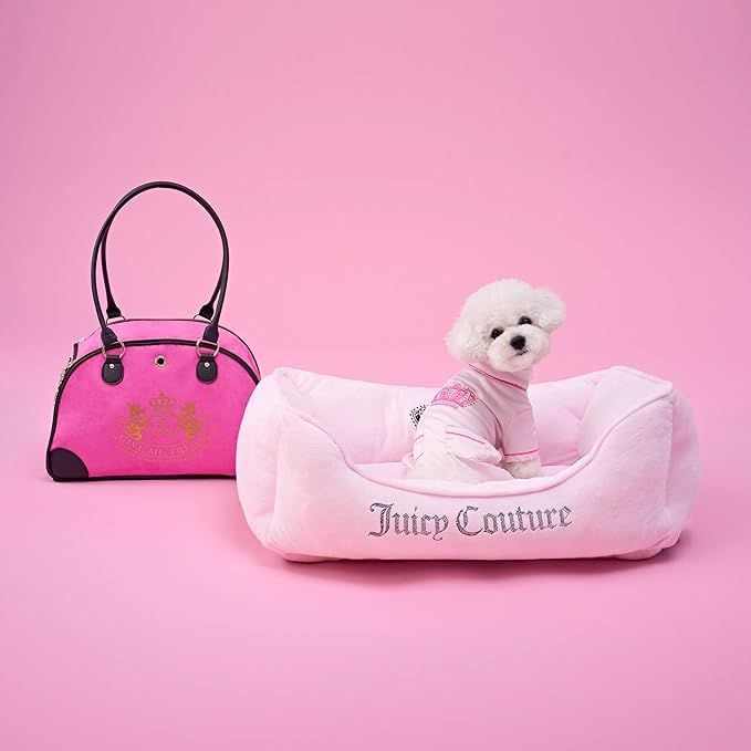 Juicy Couture Silky Satin Pajamas for Dogs and Cats - Pink - Extra Small/Small Pet PJs