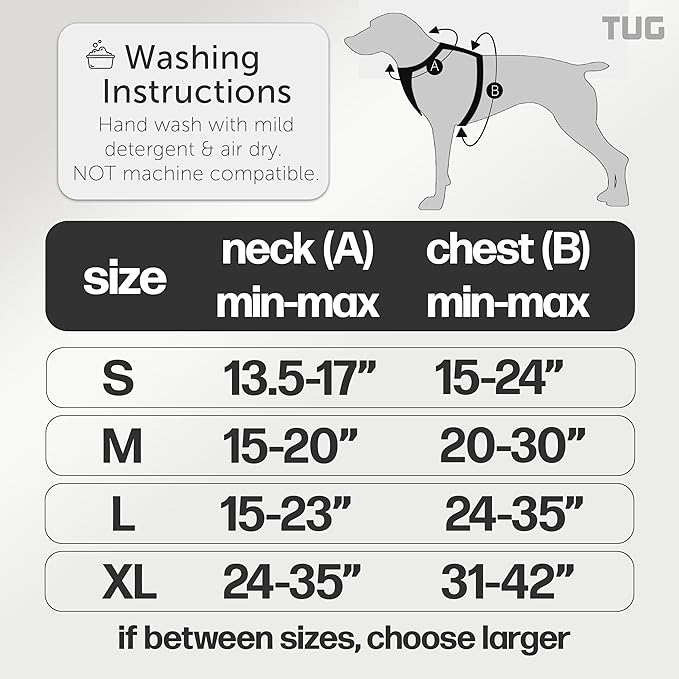 TUG Grab Dog Harness | Integrated Traffic Leash Magnetically Attached for Quick Control (XL/Cream)
