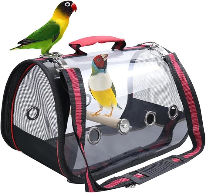 Bird Carrier Portable,Lightweight Breathable Parrot Outgoing Bags,Small Pet Carrier Bag with Shoulder Strap,Bird Rat Guinea Pig Squirrel Carrier_L