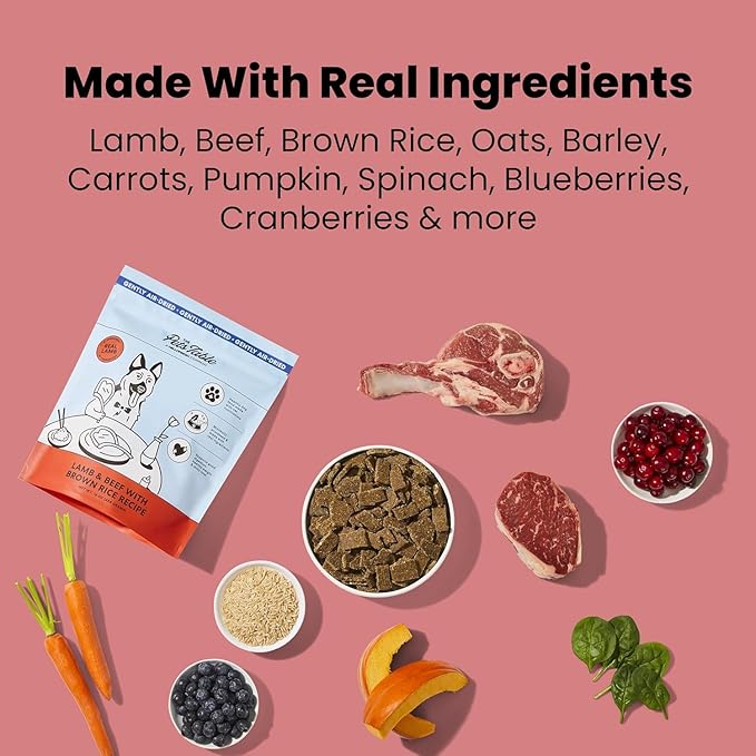 The Pets Table Lamb & Beef with Brown Rice Air Dried Dog Food, 3 lbs / 48 oz Bag