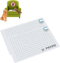 SEERWAY 2-Pieces Pet Shock Mat for Dogs & Cats - Keep Pets Off Couch, Bed, Kitchen Counter with 3 Training Modes, Waterproof & Adjustable Deterrent Mat