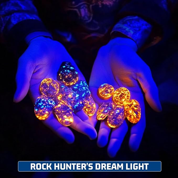 S3U UV Flashlight Blacklight, Rechargeable Powerful Handheld UV Light for Resin Curing, Pet Urine & Scorpion Detection, Rocks & Minerals Hunting (385NM)
