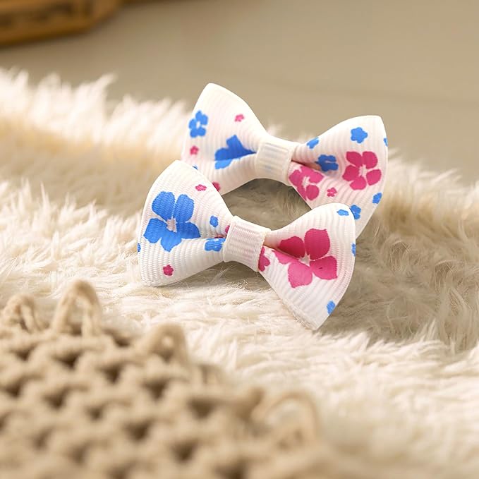 Dog Hair Bows Small Puppy Bowknot Clips for Pet Grooming Accessories Doggy Gifts 100Pcs (50 Pairs)