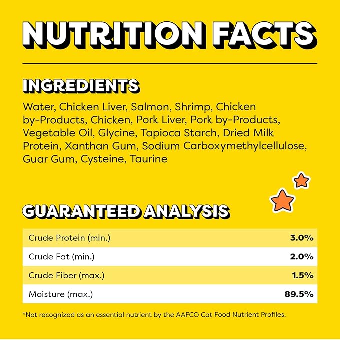 Temptations Creamy Puree Squeezable Lickable Cat Treats, Wet Cat Treats with Salmon and Shrimp, 0.42 oz. Tubes, 16 Count