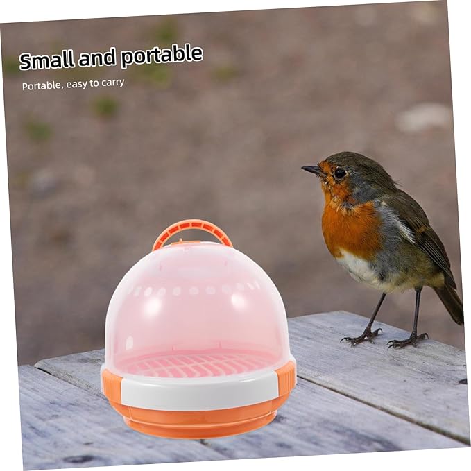 Happyyami Bird Portable Travel Cage Small Bird Carrier Parrot Cage Comfortable Handle for Outdoor Trips Hiking Camping