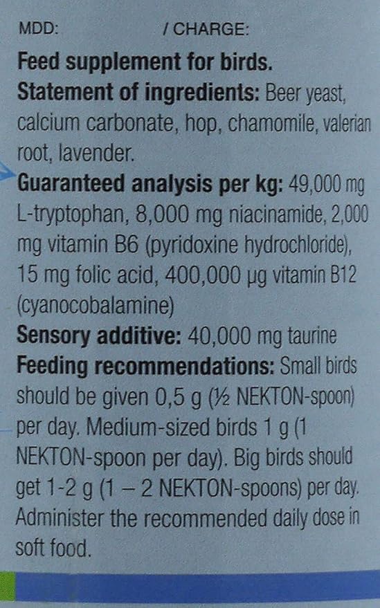 Nekton-Relax for Nervous and Noisy Birds (1.23 oz)