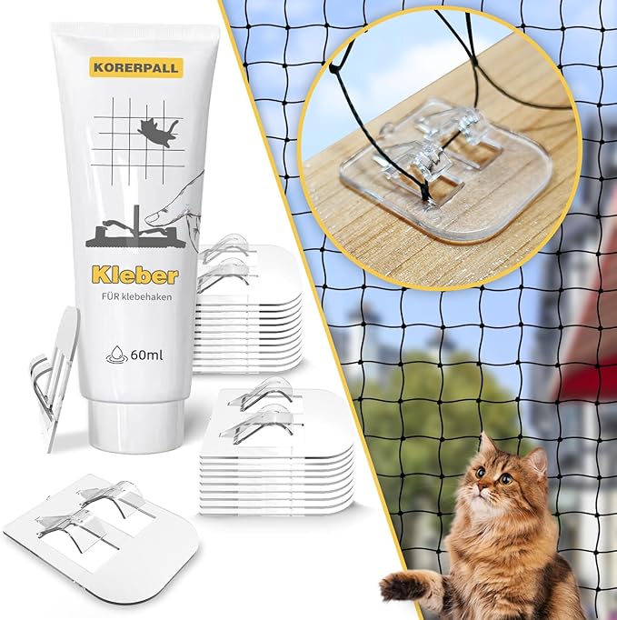 Cat Netting Includes Hook, 10X13Ft Balcony Netting Made of Thickened Steel Wire to Prevent Scratching and Chewing, Ideal for Catio Safety and Balcony Protection