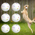 White 2.3 Inch Dog Ball Replacements forAutomatic Ball Launchers -Durable Put MaterialHigh-Bounce, Machine Washable -6-PCS (White, 2.3inch)