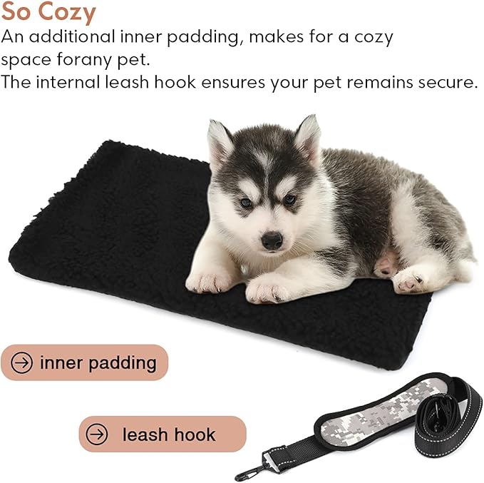 Bike Pet Carrier Rear Basket | Multi - Use As Backpack & Car Seat Cover | Sturdy Metal Frame