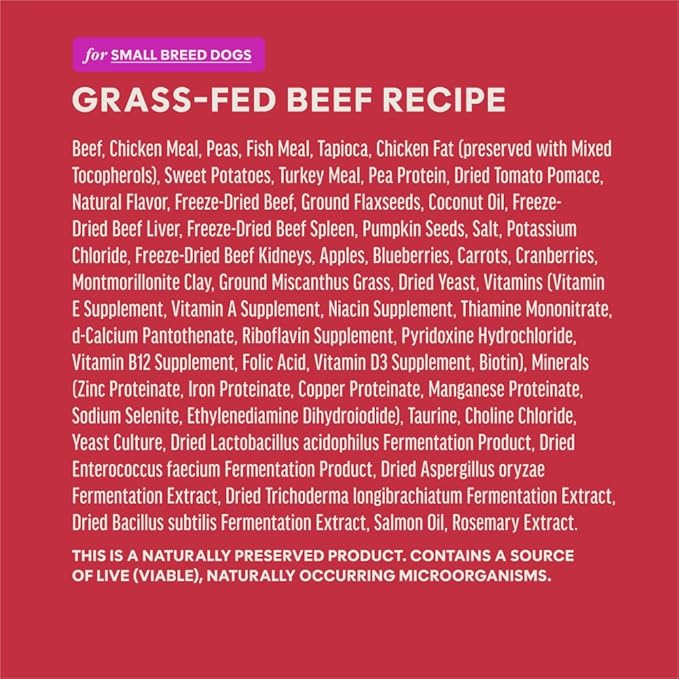 Instinct RawBoost Small Breed, Natural Dry Dog Food with Freeze-Dried Pieces, High Protein, Grain-Free Recipe - Real Beef, 10 lb. Bag