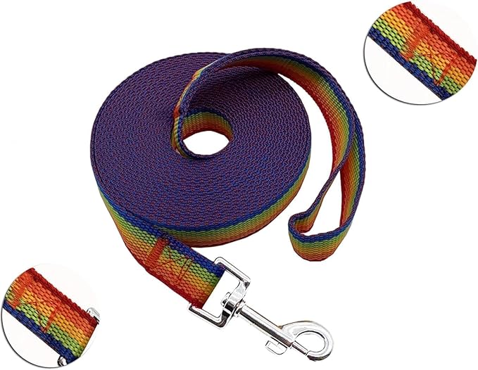 Nylon Training Dog Leash for Small Medium Large Dogs, 15ft 20ft 30ft 50ft 100ft Long Leash Dog/Puppy Lead for Obedience Recall Training, Camping