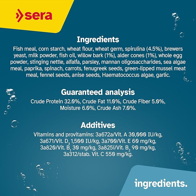 Sera Pleco Chips 3.4oz/0.21lbs | Premium Fish Food for Ancistrus & Plecos | High Fiber | No Dyes & Preservatives | Supports Digestion & Promotes Healthy Growth | Ideal for Bottom Feeders