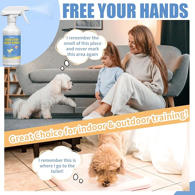 16 Oz Gentle and Effective Pet Behavior Aid | Pet-Friendly Spray to Curb Dog Urine Behavior | Quality Dog Not Here Pee for Your Pet Training | Keep Your Dog from Peeing Indoors and Outdoors