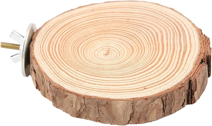 Round Wooden Springboard, Parrot Perches Stand Toy Bird Parrot Perch Bird Cage Accessories for Small Parakeets Cockatiels Hamster(10cm)