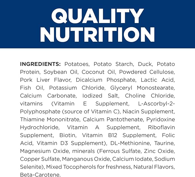 Hill's Prescription Diet d/d Skin/Food Sensitivities Potato & Duck Formula Dry Dog Food, Veterinary Diet, 8 lb. Bag