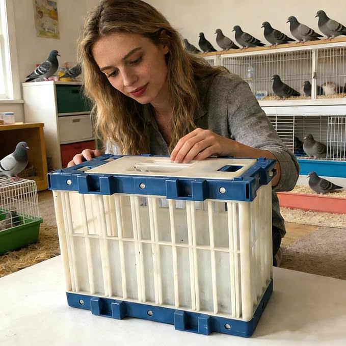 Pigeon Cage Carrier, Breathable Lockable Travel Cage, Bird Transport Cages for Parakeet and Parrot, Durable Lightweight Design, Outdoor Training and Release, Competition Home Use