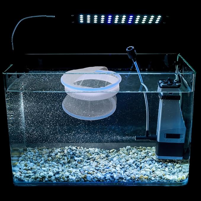 BESTonZON Aquarium Breeding Box and Isolation Case Nylon Mesh Fish Hatchery Chamber with Suction Cups Floating Spawning Net for Guppies and Small Fish Tank Incubator