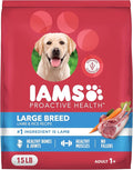 IAMS Proactive Health Large Breed Adult Dry Dog Food Lamb & Rice Recipe, 15 lb. Bag