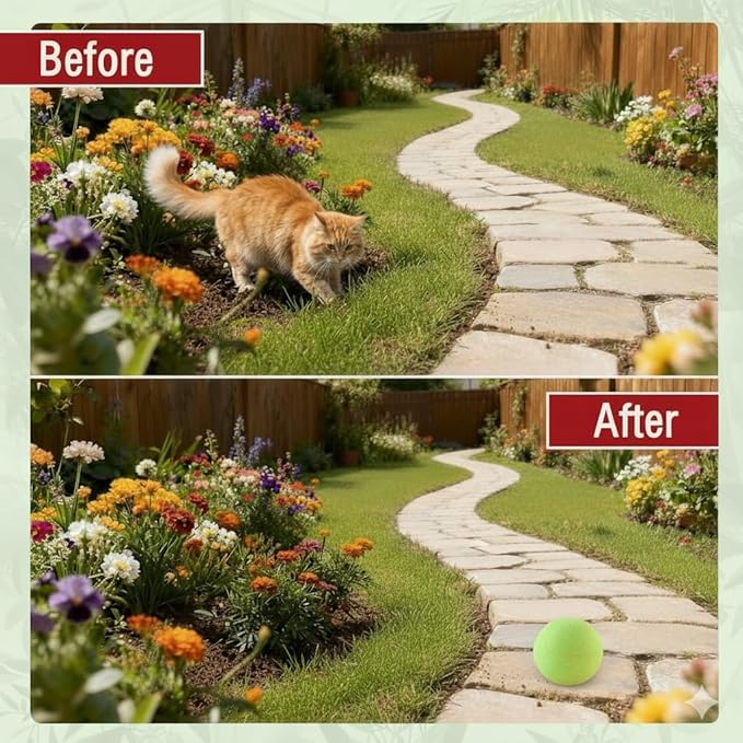 Natural Peppermint Oil Cat Deterrent Outdoor and Indoor, Keep Cats Permanently Out of Yard, Lawn, Garden, Furniture, Mulch & Flower,8 Pack