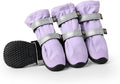 Spark Paws Dog Shoes, Waterproof Dog Boots for Medium to Large Dogs, Non Slip, Breathable Dog Booties and Paw Protectors - 4PCS Doggie Hiking Boots with Reflective Straps - Lilac - Size 2