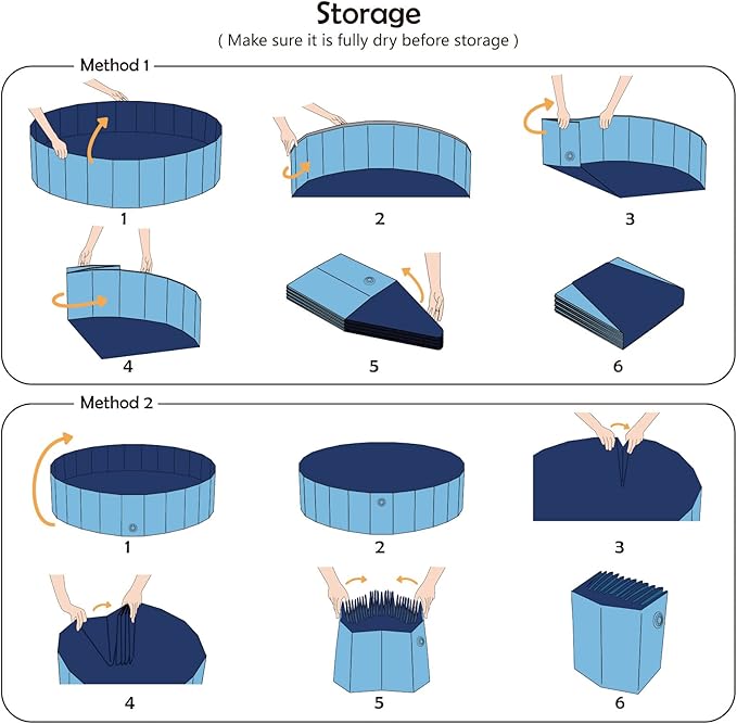 Jasonwell Foldable Dog Pool Collapsible Hard Plastic Dog Swimming Pool Portable Kiddie Pool Pet Pool Doggie Wading Pool Bath Tub for Puppy Small Medium Large Dogs Cats and Kids 32" PP Blue