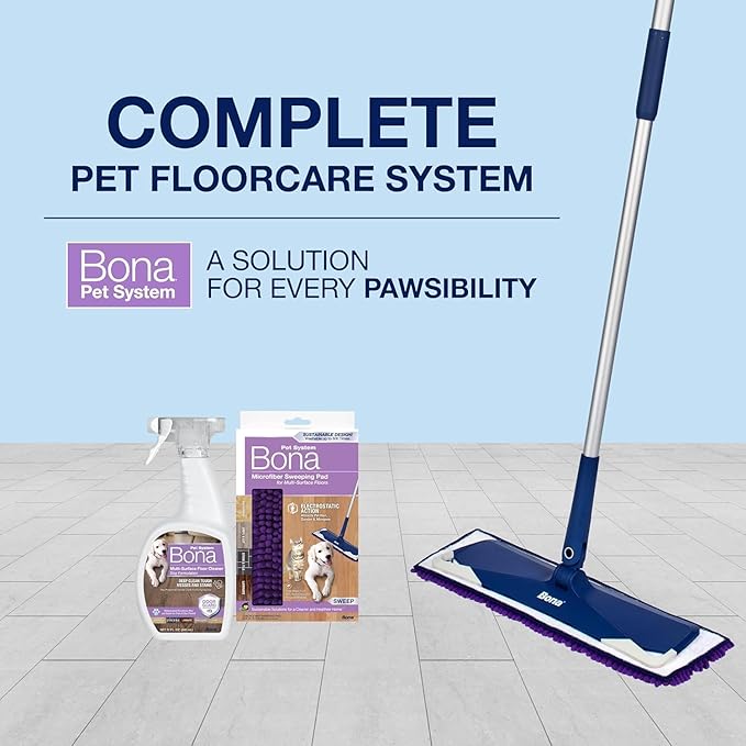 Bona Pet Spray Odor Eliminator, Cat Formulation, 32 fl oz, Safe for Carpets and Multi-Surface Floors