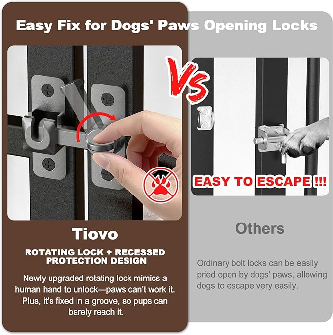 32" Dog Crate Furniture, Heavy Duty Dog Crates, Dog Kennel Furniture Indoor for Small Dog as TV Stand, Wooden Cage End Table for Indoor Decoration, Name Tag Escape-Proof Locks & Double Door