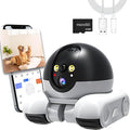 Pet Camera, 1080p Security Camera for Home, Movable Robot Pet Cam Indoor with Phone App, Wireless Dog/Cat/Baby Monitor WiFi Version+32G SD Card, 2-Way Talk, Night Vision, Motion Detection