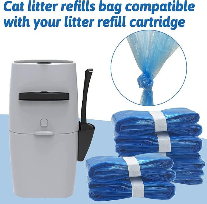 12 Pack Cat Litter Refills Bag,Compatible with Litter Refill Litter Disposal Refill Cartridge Generic Pail Liner Suitable for Genie Original Refill Cartridge Not Included