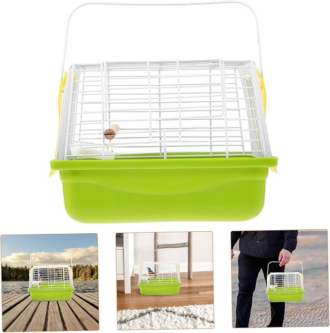 1 Set Portable Bird Carrier Travel Cage for Pets Lightweight Parrot Cage with Handle for Conures and Cockatiels Provides Comfort and Security The Go