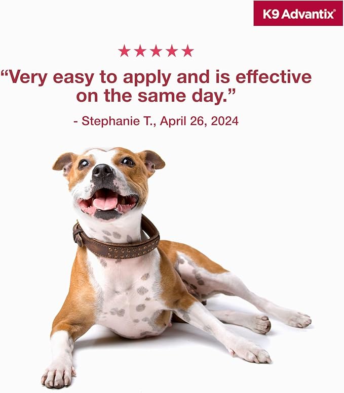 K9 Advantix Flea, Tick & Mosquito Prevention for Dogs 21-55 lbs. | Flea Drops for Large Dogs | Apply Monthly | 6 Treatments (Pack of 3)