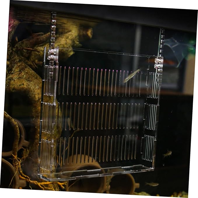 BESPORTBLE Hanging Fish Breeding Box Mini Acrylic Incubator for Guppy Betta Fish Planting Holes Aquatic Habitat Separator