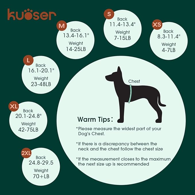 Kuoser Dog Recovery Suit for Dogs After Surgery, Soft Surgical Onesie for Female Male Dogs Spay Neuter, Anti-Licking Pet Bodysuit for Abdominal Wounds, Skin Disease, E-Collar Alternative, Lakeblue XS