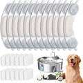 12 Sets Pet Dog Replacement Filters Compatible with Smartoo 7l/236oz/1.8G Dog Water Fountain, Water Fountain Filters for Stainless Steel Dog Water Fountain