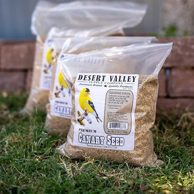 Desert Valley Canary Seed, All Natural, Non-GMO Premium Wild Bird Food for Canaries, Finch, Song Birds, Dove and More (10 Pounds)