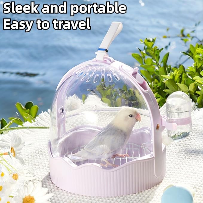 Pet Carriers Cage Portable Cage Parrot Bird Cage Outdoor Travel Camping Bird Parrot Cage with Water Bottle Bird Travel with Station Frame and Shoulder Strap Bird Travel Cage Bird Travel (Blue)