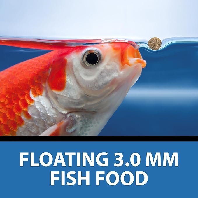 CrystalClear Staple Pond Fish Food for Healthy Koi & Goldfish, Protein Packed Floating Pellets for Summer Nutrition, Easy Digestion, 2.2 Pound Bag