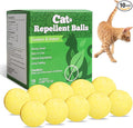Natural Peppermint Cat Repellent Balls, Outdoor & Indoor Cat Deterrent to Protect Gardens, Keep Cats and Dogs Out of Patio and Yard, 10 Packs