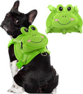 Dog Harness with Backpack, Adjustable Dog Backpack Harness for Small Medium Dogs, No-Pull Breathable Backpacks for Dogs to Wear, for Traveling, Hiking, Camping, Training, Green Frog L
