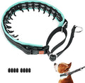 Mayerzon Martingale No Pull Collar for Medium Large Dogs, Patented Anti Pull Dog Collar with Buckle for Walking Training, with Neoprene Padding and Reflective Stitching, Adjustable(Teal Trim, L)