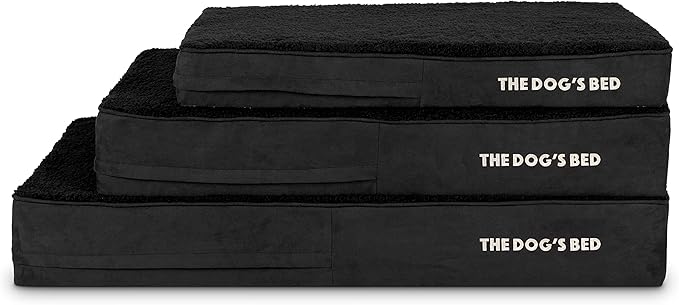 The Dog’s Bed Orthopedic Memory Foam Dog Bed Mattress, Plush Fabric, Black Plush, XL, 6-Inch