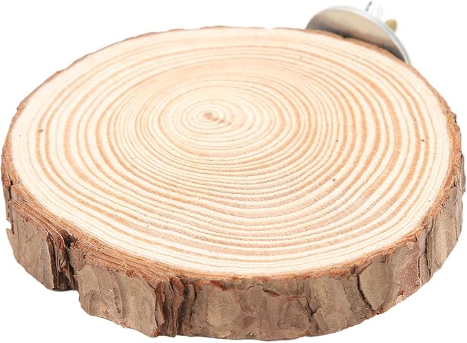 Parrot Perches Stand, Wooden Round Platform Bird Toy, Bird Perches Stand, for Small Parakeets Squirrel, for Hamster