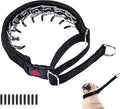 Martingale No Pull Dog Collar - Heavy Duty Nylon with Buckle, Adjustable Anti Pull Reflective Slip Collar for Large Medium Small Dog Training Walking L Black