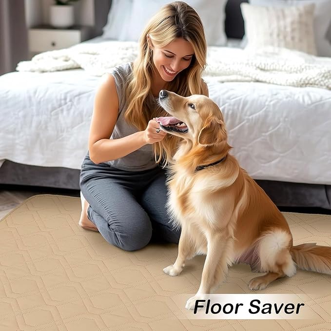 hyha Waterproof Dog Bed Blanket, Soft Pet Blankets, Waterproof Couch Cover for Dogs, Reversible Sofa Covers Washable for Furniture (40x80 Inch, Camel/Beige)