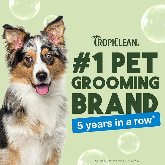 TropiClean Deshedding Dog Shampoo, Professional Dog Shampoo, Fast-Acting Shedding Control, Puppy Safe, Made in USA, Lime & Coconut Scent, 1 Gallon