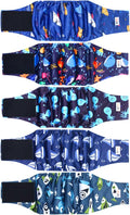 5 Pack Dog Diapers Male Reusable, Premium Belly Bands for Dogs, High Absorbing Male Dog Pee Wraps for Doggie in Incontinence or Excitable Urination and Training S