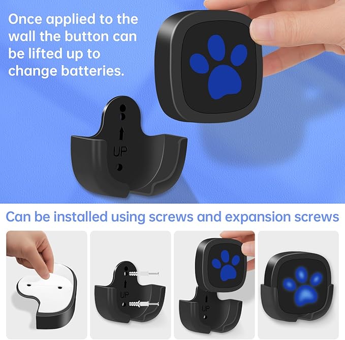 Dog Door Bell for Potty Training, Wireless Dog Doorbell Ring to Go Outside, IP65 Waterproof Touch Button, 50 Melodies & 1000 Feet Range